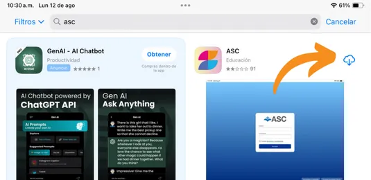 Instalación de la App en iPad - Paso 3